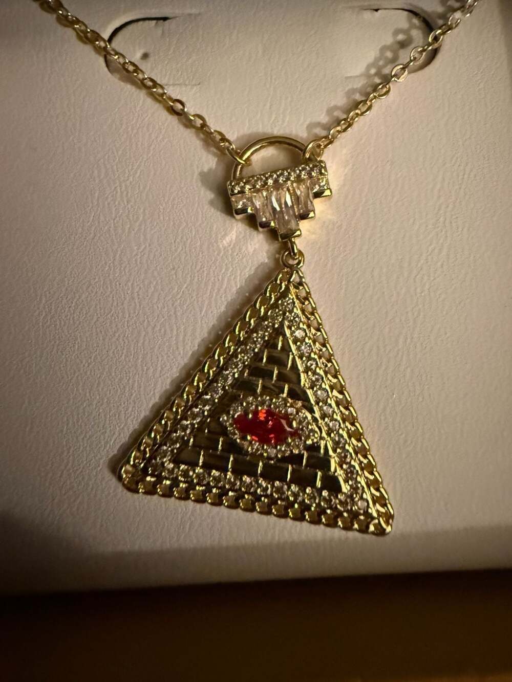 Bomb Party Retro The Pyramid of Giza Lab Created Orange Sapphire and White Topaz
